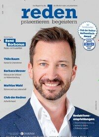 Titelbild der Ausgabe 1/2020 von reden präsentieren und begeistern. Diese Zeitschrift und viele weitere Reisemagazine, Freizeitmagazine und Wissensmagazine als Abo oder epaper bei United Kiosk online kaufen.