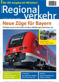 Titelbild der Ausgabe 5/2023 von Regionalverkehr. Diese Zeitschrift und viele weitere Logistikmagazine und Medienmagazine als Abo oder epaper bei United Kiosk online kaufen.