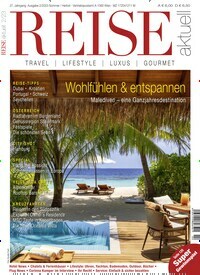 Titelbild der Ausgabe 2/2023 von REISE aktuell. Diese Zeitschrift und viele weitere Reisemagazine, Freizeitmagazine und Wissensmagazine als Abo oder epaper bei United Kiosk online kaufen.