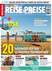 Titelbild der Ausgabe 4/2021 von REISE und PREISE. Diese Zeitschrift und viele weitere Reisemagazine, Freizeitmagazine und Wissensmagazine als Abo oder epaper bei United Kiosk online kaufen.