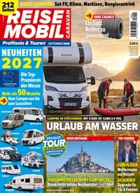 Titelbild der Ausgabe 9/2026 von Reisemobil Caravan. Diese Zeitschrift und viele weitere Automagazine und Motorradzeitschriften als Abo oder epaper bei United Kiosk online kaufen.