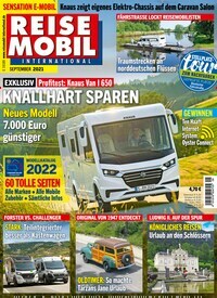 Titelbild der Ausgabe 9/2021 von Reisemobil International. Diese Zeitschrift und viele weitere Automagazine und Motorradzeitschriften als Abo oder epaper bei United Kiosk online kaufen.