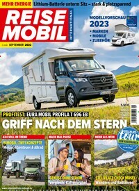 Titelbild der Ausgabe 9/2022 von Reisemobil International. Diese Zeitschrift und viele weitere Automagazine und Motorradzeitschriften als Abo oder epaper bei United Kiosk online kaufen.