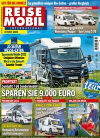 Titelbild der Ausgabe 10/2021 von Reisemobil International. Diese Zeitschrift und viele weitere Automagazine und Motorradzeitschriften als Abo oder epaper bei United Kiosk online kaufen.