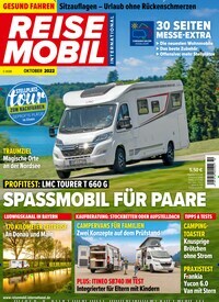 Titelbild der Ausgabe 10/2022 von Reisemobil International. Diese Zeitschrift und viele weitere Automagazine und Motorradzeitschriften als Abo oder epaper bei United Kiosk online kaufen.