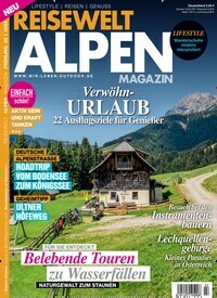 Titelbild der Ausgabe 2/2023 von Reisewelt Alpen Magazin. Diese Zeitschrift und viele weitere Reisemagazine, Freizeitmagazine und Wissensmagazine als Abo oder epaper bei United Kiosk online kaufen.