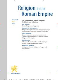 Titelbild der Ausgabe 2/2025 von Religion in the Roman Empire (RRE). Diese Zeitschrift und viele weitere Kunstmagazine und Kulturmagazine als Abo oder epaper bei United Kiosk online kaufen.