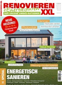 Titelbild der Ausgabe 1/2024 von Renovieren & Energiesparen. Diese Zeitschrift und viele weitere Gartenzeitschriften und Wohnzeitschriften als Abo oder epaper bei United Kiosk online kaufen.