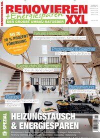 Titelbild der Ausgabe 2/2025 von Renovieren & Energiesparen. Diese Zeitschrift und viele weitere Gartenzeitschriften und Wohnzeitschriften als Abo oder epaper bei United Kiosk online kaufen.