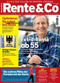 Titelbild der Ausgabe 5/2021 von Rente & Co. Diese Zeitschrift und viele weitere Wirtschaftsmagazine und Politikmagazine als Abo oder epaper bei United Kiosk online kaufen.