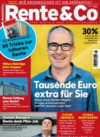 Titelbild der Ausgabe 6/2022 von Rente & Co. Diese Zeitschrift und viele weitere Wirtschaftsmagazine und Politikmagazine als Abo oder epaper bei United Kiosk online kaufen.