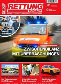 Titelbild der Ausgabe 2/2020 von Rettungsmagazin. Diese Zeitschrift und viele weitere Reisemagazine, Freizeitmagazine und Wissensmagazine als Abo oder epaper bei United Kiosk online kaufen.