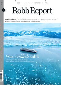 Titelbild der Ausgabe 5/2026 von Robb Report. Diese Zeitschrift und viele weitere Lifestylemagazine und Peoplemagazine als Abo oder epaper bei United Kiosk online kaufen.