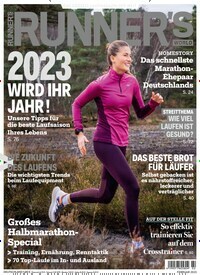 Titelbild der Ausgabe 2/2023 von Runners World. Diese Zeitschrift und viele weitere Sportmagazine als Abo oder epaper bei United Kiosk online kaufen.