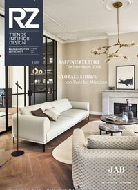 Titelbild der Ausgabe 1/2026 von RZ - Trends Interior Design. Diese Zeitschrift und viele weitere Architekturzeitschriften und Bauzeitschriften als Abo oder epaper bei United Kiosk online kaufen.