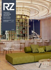 Titelbild der Ausgabe 9/2022 von RZ - Trends Interior Design. Diese Zeitschrift und viele weitere Architekturzeitschriften und Bauzeitschriften als Abo oder epaper bei United Kiosk online kaufen.