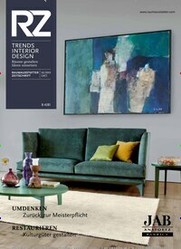 Titelbild der Ausgabe 10/2019 von RZ - Trends Interior Design. Diese Zeitschrift und viele weitere Architekturzeitschriften und Bauzeitschriften als Abo oder epaper bei United Kiosk online kaufen.