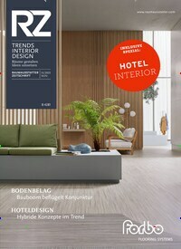 Titelbild der Ausgabe 11/2021 von RZ - Trends Interior Design. Diese Zeitschrift und viele weitere Architekturzeitschriften und Bauzeitschriften als Abo oder epaper bei United Kiosk online kaufen.