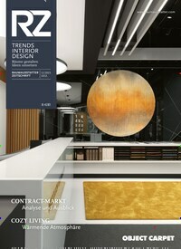 Titelbild der Ausgabe 12/2023 von RZ - Trends Interior Design. Diese Zeitschrift und viele weitere Architekturzeitschriften und Bauzeitschriften als Abo oder epaper bei United Kiosk online kaufen.