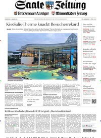 Titelbild der Ausgabe 5/2026 von Saale Zeitung. Diese Zeitschrift und viele weitere Zeitungsabos als Abo oder epaper bei United Kiosk online kaufen.