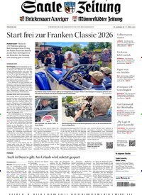 Titelbild der Ausgabe 117/2026 von Saale Zeitung. Diese Zeitschrift und viele weitere Zeitungsabos als Abo oder epaper bei United Kiosk online kaufen.
