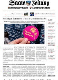 Titelbild der Ausgabe 135/2025 von Saale Zeitung. Diese Zeitschrift und viele weitere Zeitungsabos als Abo oder epaper bei United Kiosk online kaufen.
