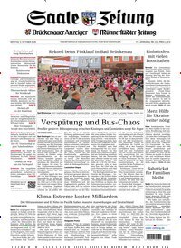 Titelbild der Ausgabe 229/2026 von Saale Zeitung. Diese Zeitschrift und viele weitere Zeitungsabos als Abo oder epaper bei United Kiosk online kaufen.