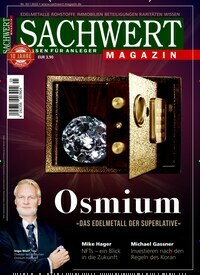 Titelbild der Ausgabe 3/2022 von Sachwert Magazin. Diese Zeitschrift und viele weitere Wirtschaftsmagazine und Politikmagazine als Abo oder epaper bei United Kiosk online kaufen.
