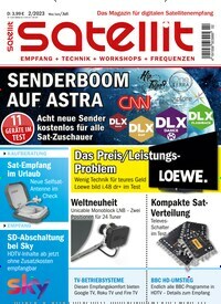 Titelbild der Ausgabe 2/2023 von Satellit Empfang + Technik. Diese Zeitschrift und viele weitere Audiomagazine, Filmmagazine und Fotozeitschriften als Abo oder epaper bei United Kiosk online kaufen.