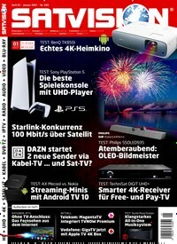 Titelbild der Ausgabe 1/2021 von Satvision. Diese Zeitschrift und viele weitere Audiomagazine, Filmmagazine und Fotozeitschriften als Abo oder epaper bei United Kiosk online kaufen.