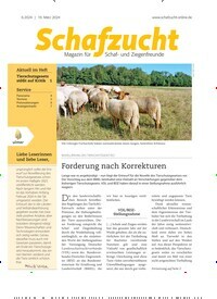 Titelbild der Ausgabe 6/2024 von Schafzucht. Diese Zeitschrift und viele weitere Naturzeitschriften, Landwirtschaftszeitungen und Umweltmagazine als Abo oder epaper bei United Kiosk online kaufen.