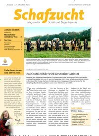 Titelbild der Ausgabe 20/2025 von Schafzucht. Diese Zeitschrift und viele weitere Naturzeitschriften, Landwirtschaftszeitungen und Umweltmagazine als Abo oder epaper bei United Kiosk online kaufen.