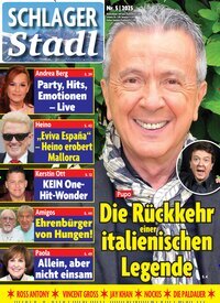 Titelbild der Ausgabe 5/2025 von SchlagerStadl. Diese Zeitschrift und viele weitere Frauenzeitschriften als Abo oder epaper bei United Kiosk online kaufen.