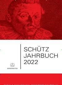 Titelbild der Ausgabe 1/2022 von Schütz-Jahrbuch. Diese Zeitschrift und viele weitere Kunstmagazine und Kulturmagazine als Abo oder epaper bei United Kiosk online kaufen.