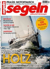 Titelbild der Ausgabe 1/2018 von segeln. Diese Zeitschrift und viele weitere Sportmagazine als Abo oder epaper bei United Kiosk online kaufen.