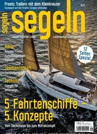 Titelbild der Ausgabe 90/2021 von segeln. Diese Zeitschrift und viele weitere Sportmagazine als Abo oder epaper bei United Kiosk online kaufen.