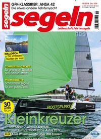 Titelbild der Ausgabe 100/2018 von segeln. Diese Zeitschrift und viele weitere Sportmagazine als Abo oder epaper bei United Kiosk online kaufen.