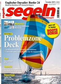 Titelbild der Ausgabe 110/2019 von segeln. Diese Zeitschrift und viele weitere Sportmagazine als Abo oder epaper bei United Kiosk online kaufen.