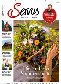 Titelbild der Ausgabe 8/2025 von Servus in Bayern. Diese Zeitschrift und viele weitere Gartenzeitschriften und Wohnzeitschriften als Abo oder epaper bei United Kiosk online kaufen.