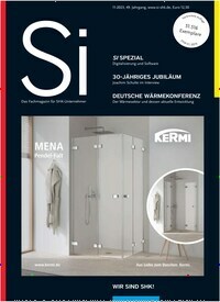 Titelbild der Ausgabe 11/2023 von Si - Das Fachmagazin für SHK Unternehmer. Diese Zeitschrift und viele weitere Architekturzeitschriften und Bauzeitschriften als Abo oder epaper bei United Kiosk online kaufen.