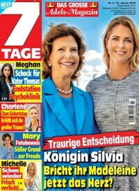Titelbild der Ausgabe 3/2019 von Sieben Tage. Diese Zeitschrift und viele weitere Frauenzeitschriften als Abo oder epaper bei United Kiosk online kaufen.