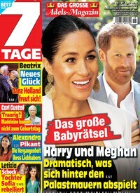 Titelbild der Ausgabe 18/2019 von Sieben Tage. Diese Zeitschrift und viele weitere Frauenzeitschriften als Abo oder epaper bei United Kiosk online kaufen.