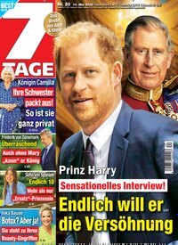 Titelbild der Ausgabe 20/2025 von Sieben Tage. Diese Zeitschrift und viele weitere Frauenzeitschriften als Abo oder epaper bei United Kiosk online kaufen.