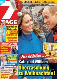 Titelbild der Ausgabe 52/2020 von Sieben Tage. Diese Zeitschrift und viele weitere Frauenzeitschriften als Abo oder epaper bei United Kiosk online kaufen.