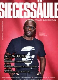 Titelbild der Ausgabe 1/2022 von Siegessäule. Diese Zeitschrift und viele weitere Lifestylemagazine und Peoplemagazine als Abo oder epaper bei United Kiosk online kaufen.