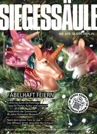 Titelbild der Ausgabe 12/2025 von Siegessäule. Diese Zeitschrift und viele weitere Lifestylemagazine und Peoplemagazine als Abo oder epaper bei United Kiosk online kaufen.
