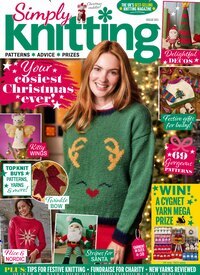 Titelbild der Ausgabe 12/2026 von Simply Knitting. Diese Zeitschrift und viele weitere Modemagazine und DIY-Magazine als Abo oder epaper bei United Kiosk online kaufen.