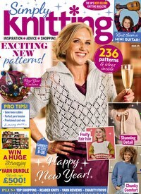 Titelbild der Ausgabe 13/2025 von Simply Knitting. Diese Zeitschrift und viele weitere Modemagazine und DIY-Magazine als Abo oder epaper bei United Kiosk online kaufen.