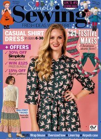 Titelbild der Ausgabe 10/2025 von Simply Sewing. Diese Zeitschrift und viele weitere Modemagazine und DIY-Magazine als Abo oder epaper bei United Kiosk online kaufen.