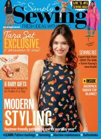 Titelbild der Ausgabe 108/2023 von Simply Sewing. Diese Zeitschrift und viele weitere Modemagazine und DIY-Magazine als Abo oder epaper bei United Kiosk online kaufen.